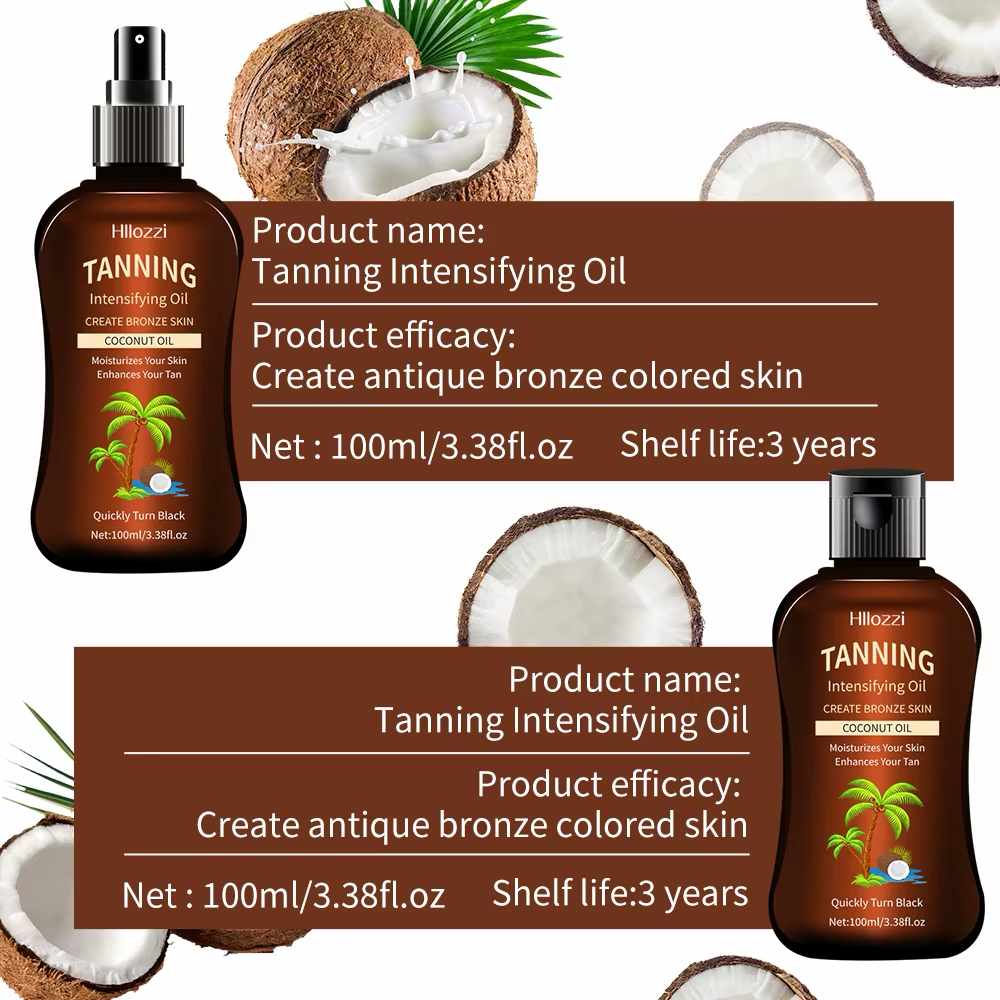 Intensifying coconut sunless tanning oil 100ml/3.38fl.oz