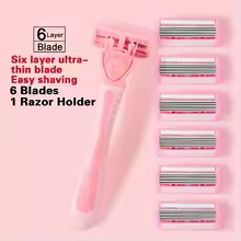 6 Layer High Quality Razor Blades for Women's Body Bikini Hair Smooth Removal Safety Razor Body Trimming Manual Shaver